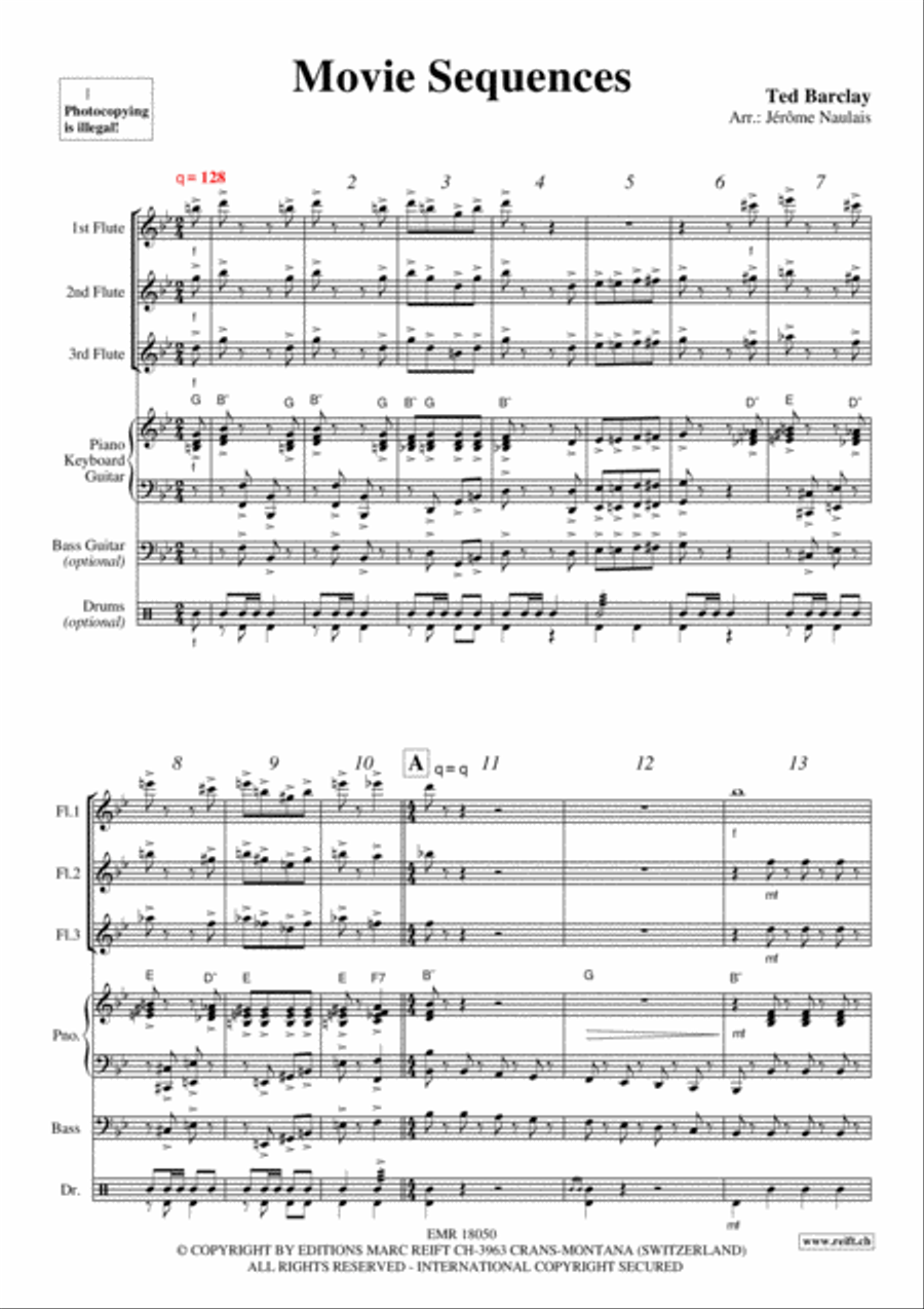 Movie Sequences Flute scores gallery preview page 3