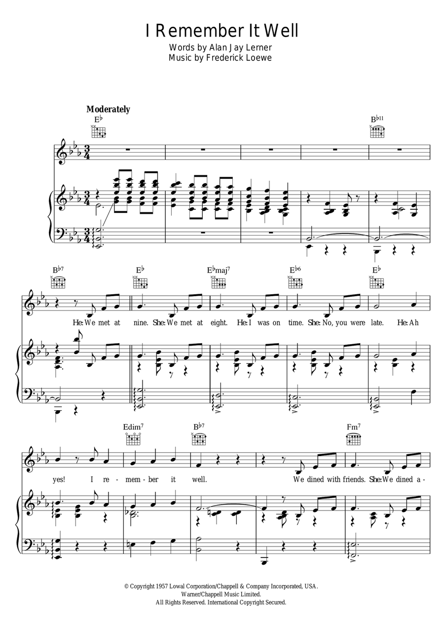 I Remember It Well Guitar scores gallery preview page 1