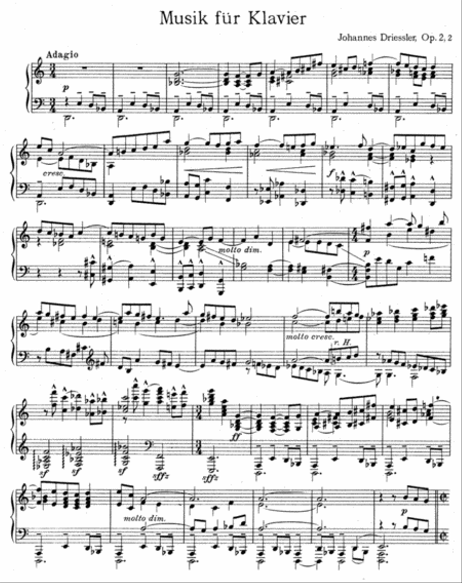 Musik for Piano op. 2/2 Piano Solo scores gallery preview page 2