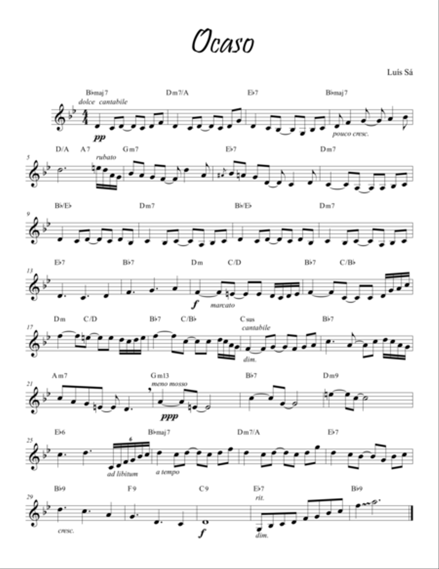 Ocaso Small Ensemble scores gallery preview page 1