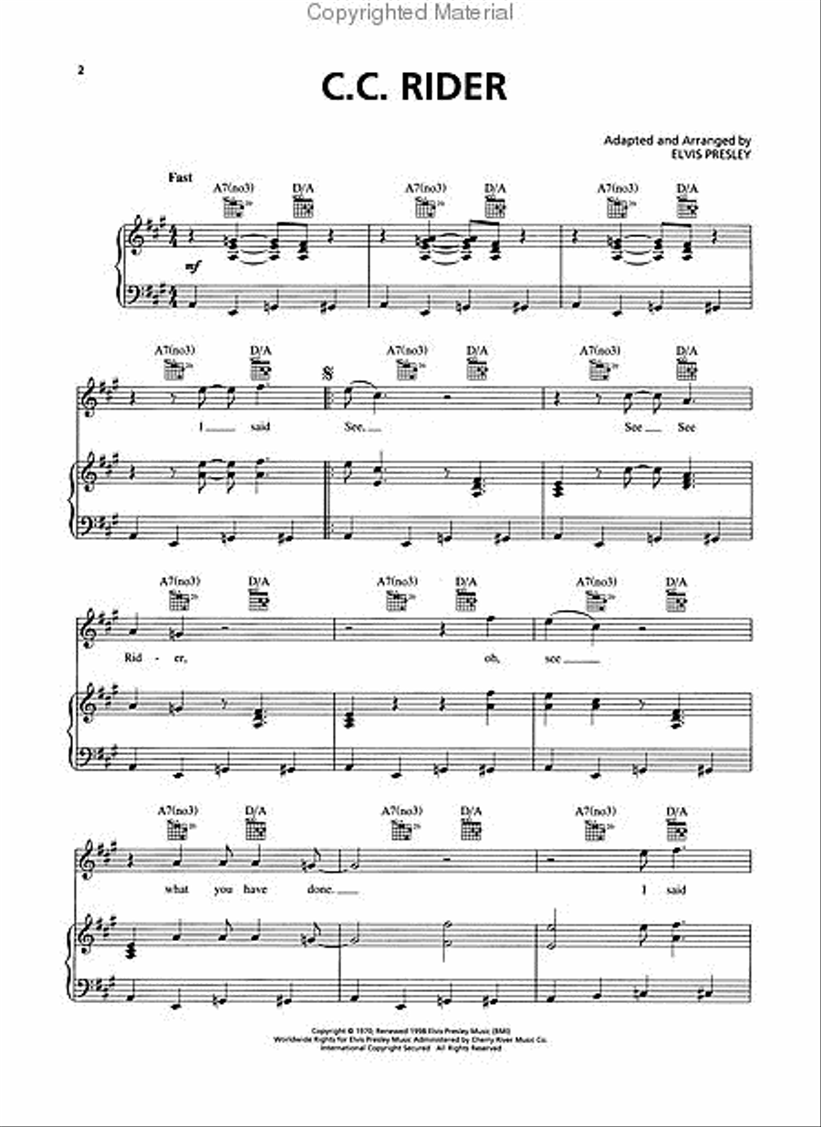 Elvis Lives - The 25th Anniversary Concert Piano, Vocal, Guitar scores gallery preview page 2