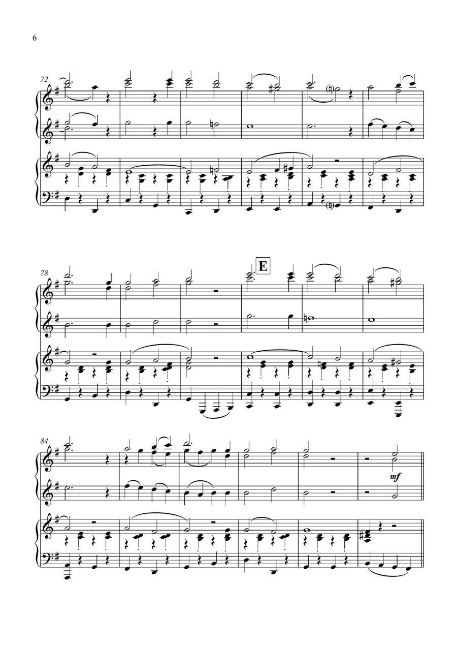 Christmas Medley (Piano Duet - Four Hands) Piano Duet scores gallery preview page 6