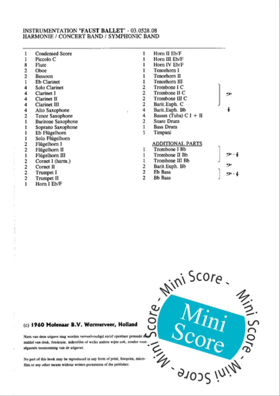 Faust Ballet Concert Band scores gallery preview page 4