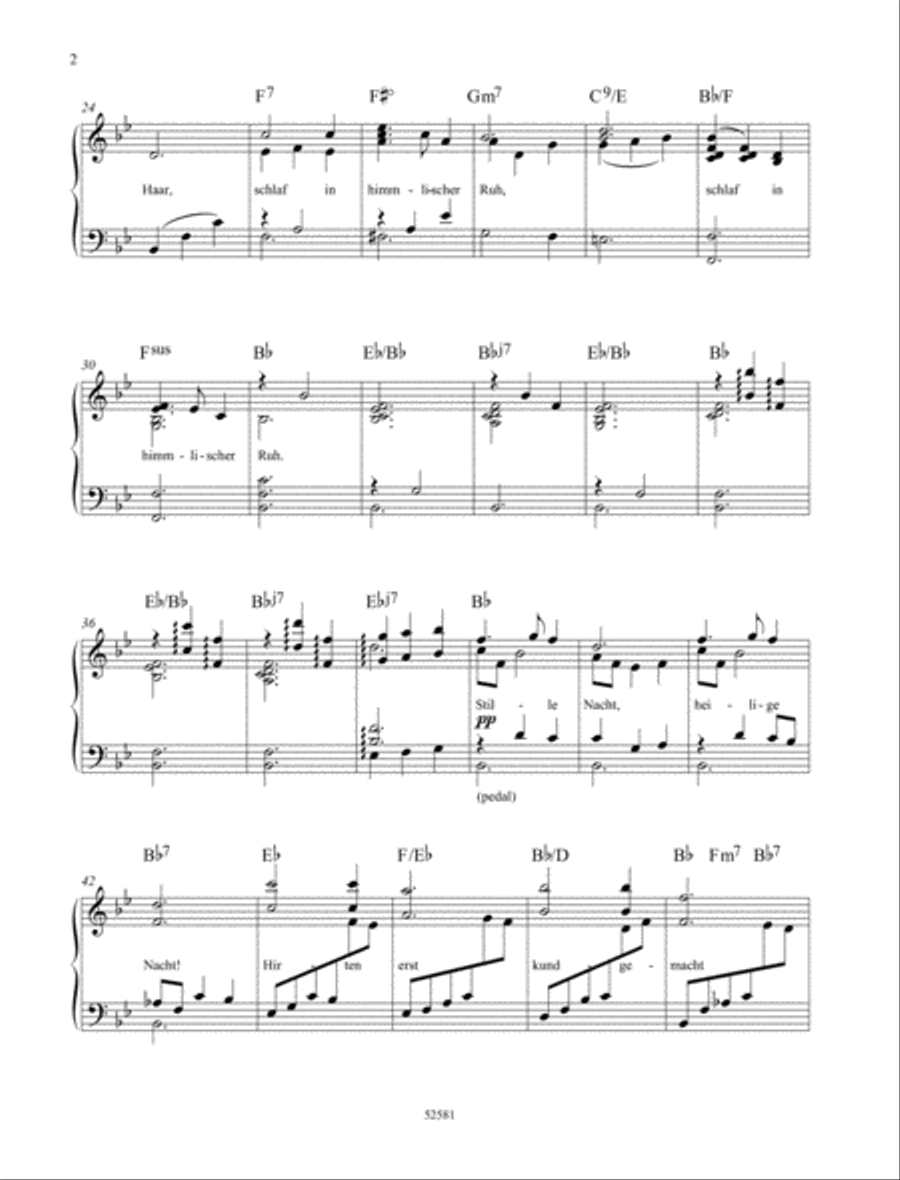 Silent Night Piano Solo scores gallery preview page 2