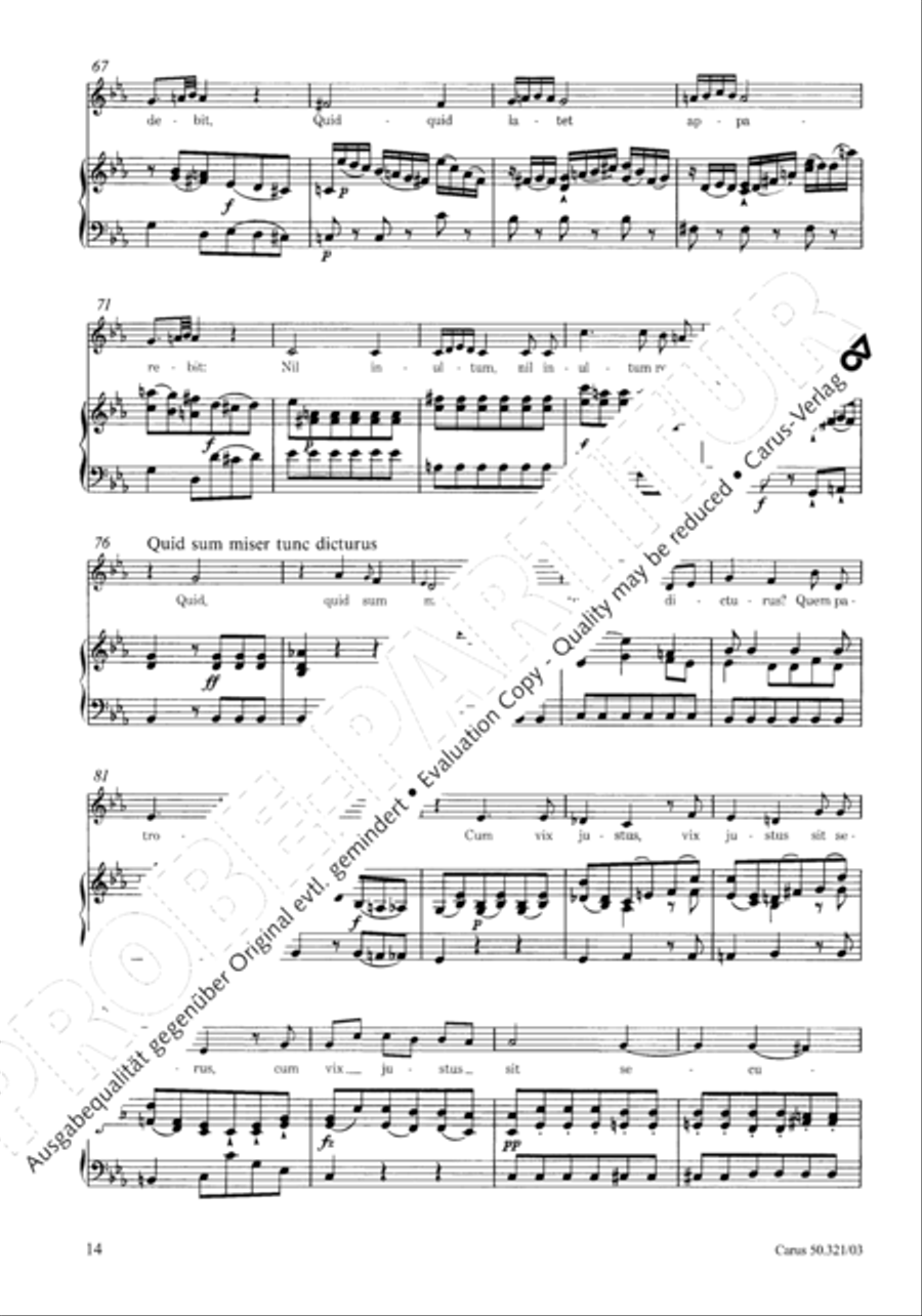 Requiem in C minor 4-Part scores gallery preview page 21