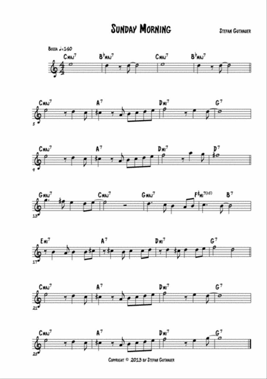 Sunday Morning Jazz Ensemble scores gallery preview page 1