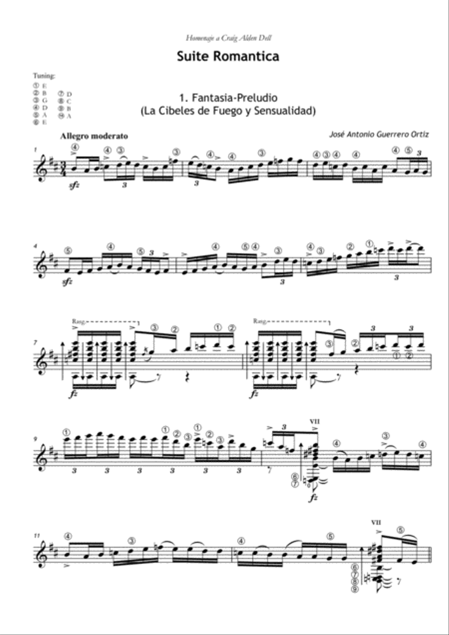 Suite Romántica Classical Guitar scores gallery preview page 6