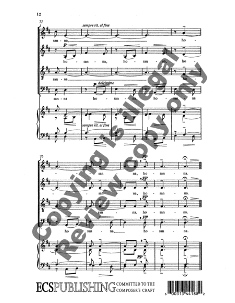 Hosanna 4-Part scores gallery preview page 7