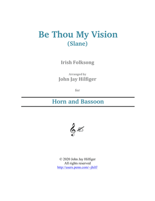 Book cover for Be Thou My Vision for Horn and Bassoon