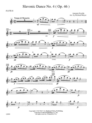 Slavonic Dance No. 4 (Op. 46): 2nd Flute