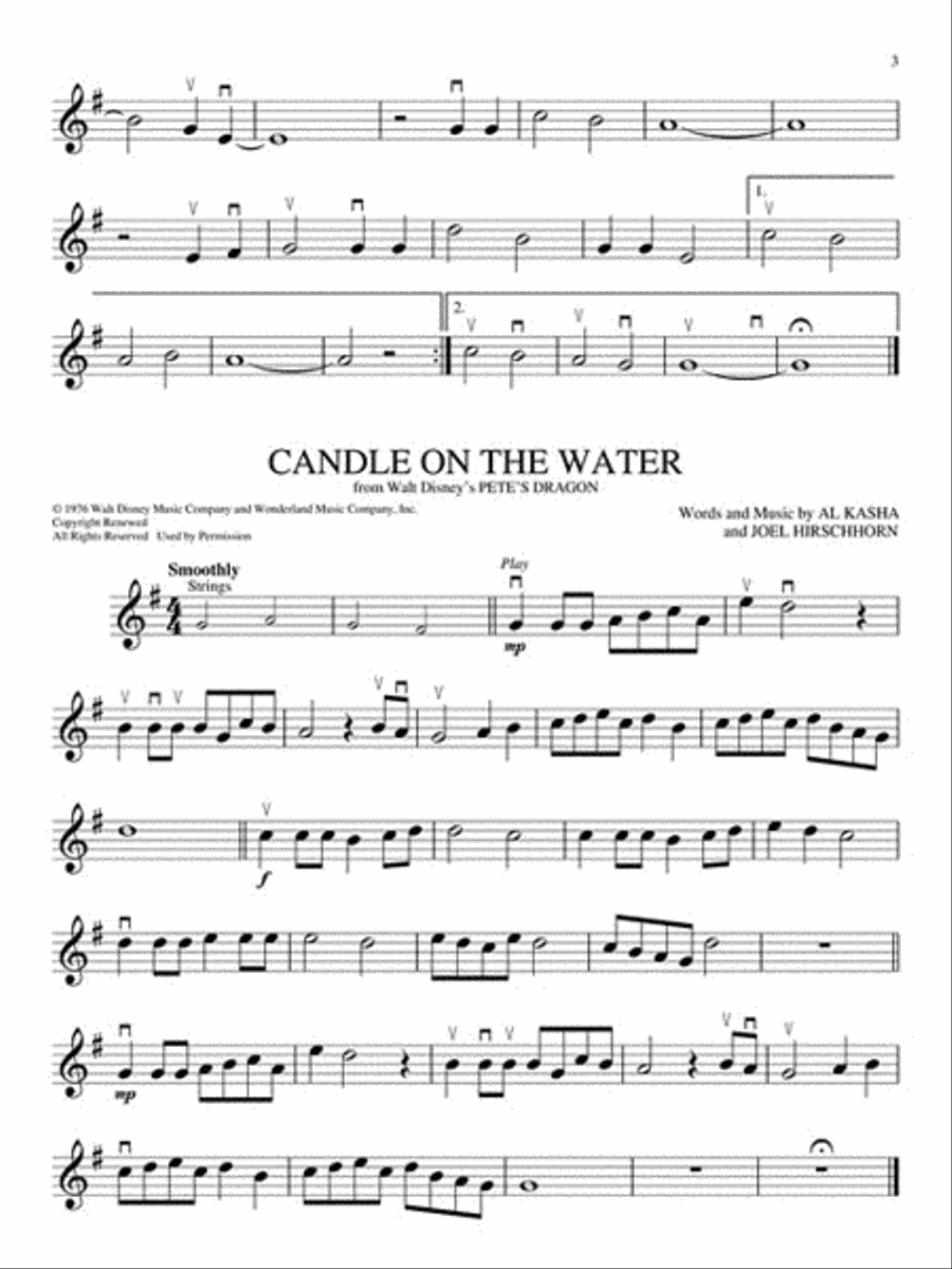Disney – 10 Classic Songs Violin Solo scores gallery preview page 3