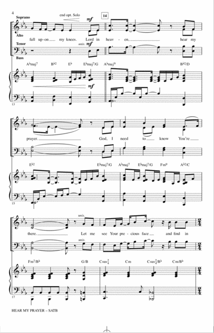 Hear My Prayer Hear My Prayer 4-Part scores gallery preview page 3
