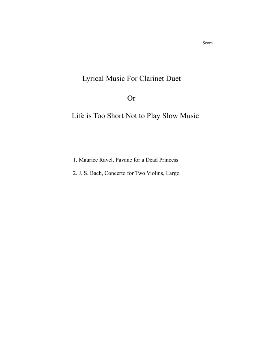 Lyrical Music for Clarinet Duet Clarinet Duet scores gallery preview page 3