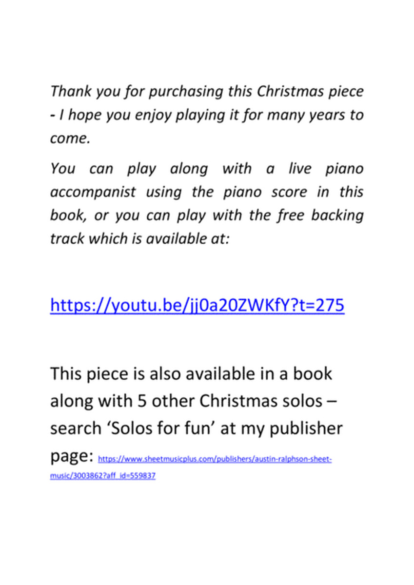 God Rest Ye Merry Gentlemen for cello solo - with FREE BACKING TRACK and piano play along image number null