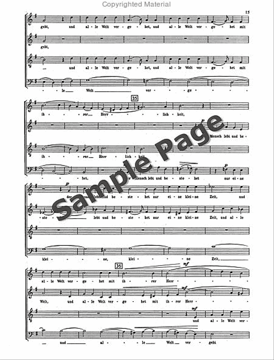 Vom Wesen Und Vergehen Op. 45 4-Part scores gallery preview page 16