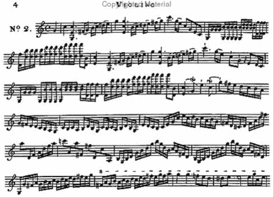 Six caprices for solo violin - c. 1800 Violin Solo scores gallery preview page 3