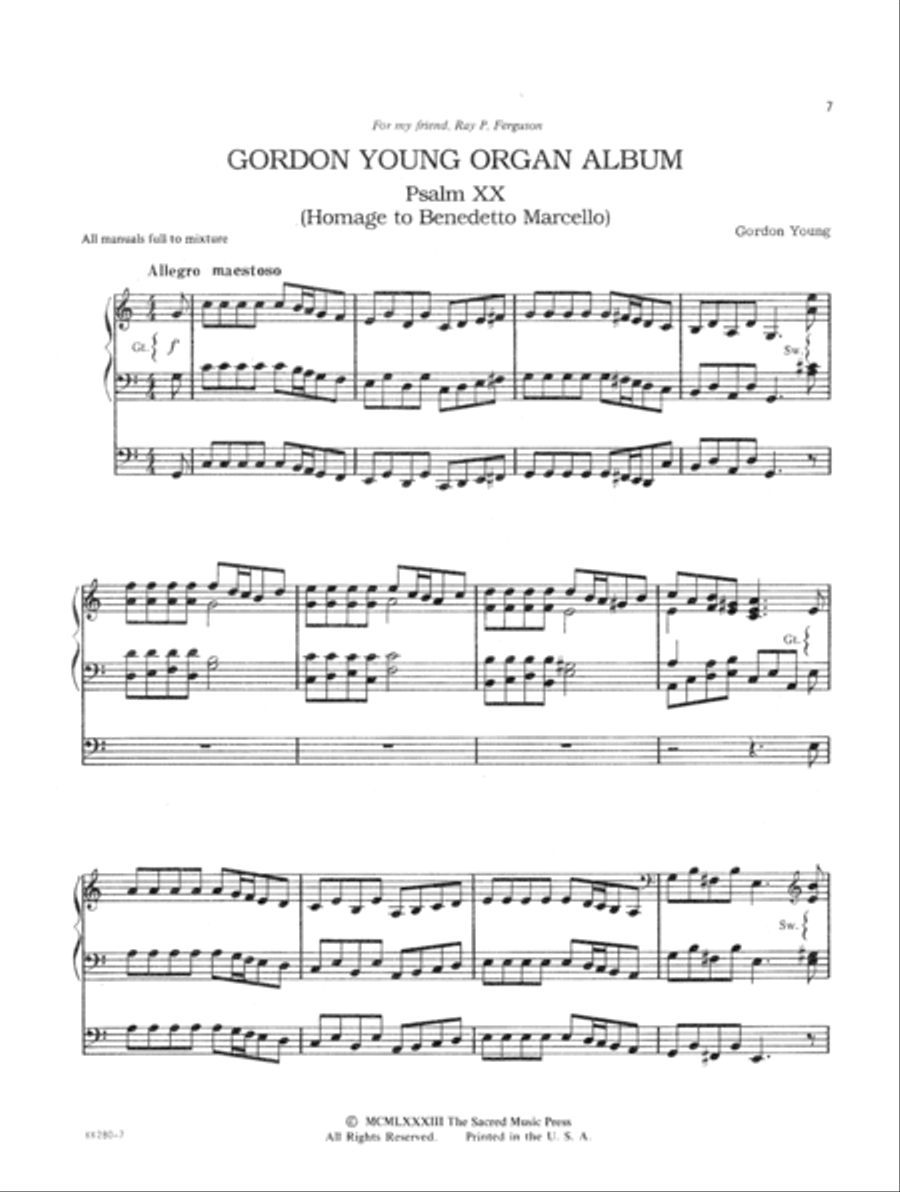 Gordon Young Organ Album Organ Solo scores gallery preview page 2
