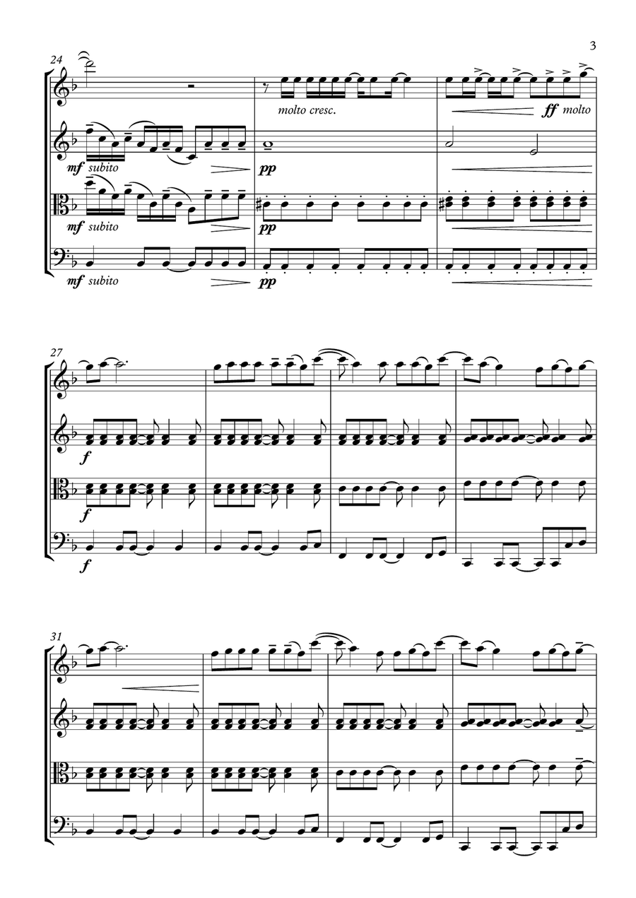 Empire State Of Mind (Part II) Broken Down String Quartet scores gallery preview page 3