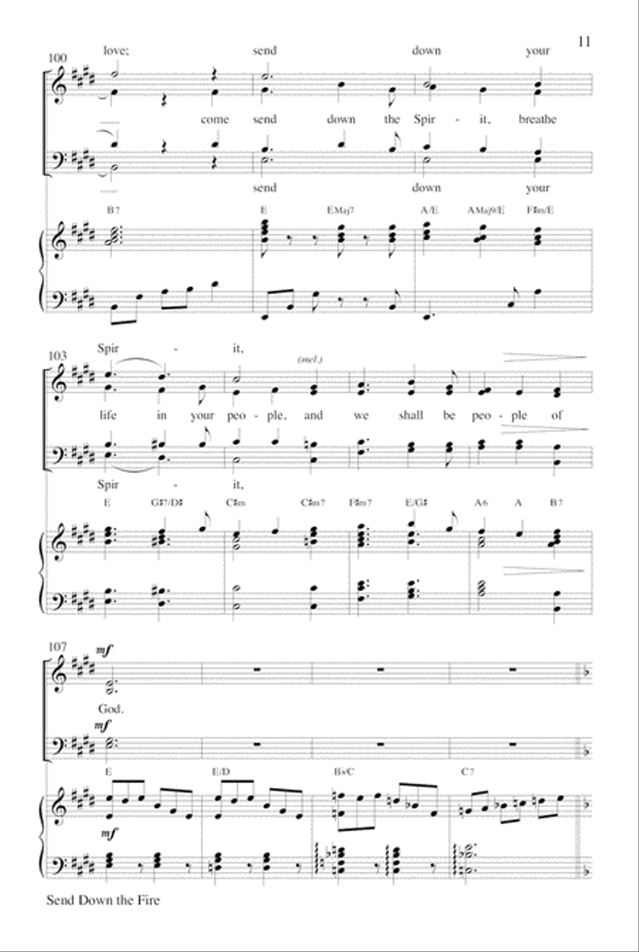 Send Down the Fire Choir scores gallery preview page 11