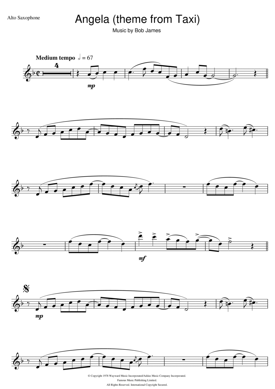 Angela Angela Piano scores gallery preview page 1