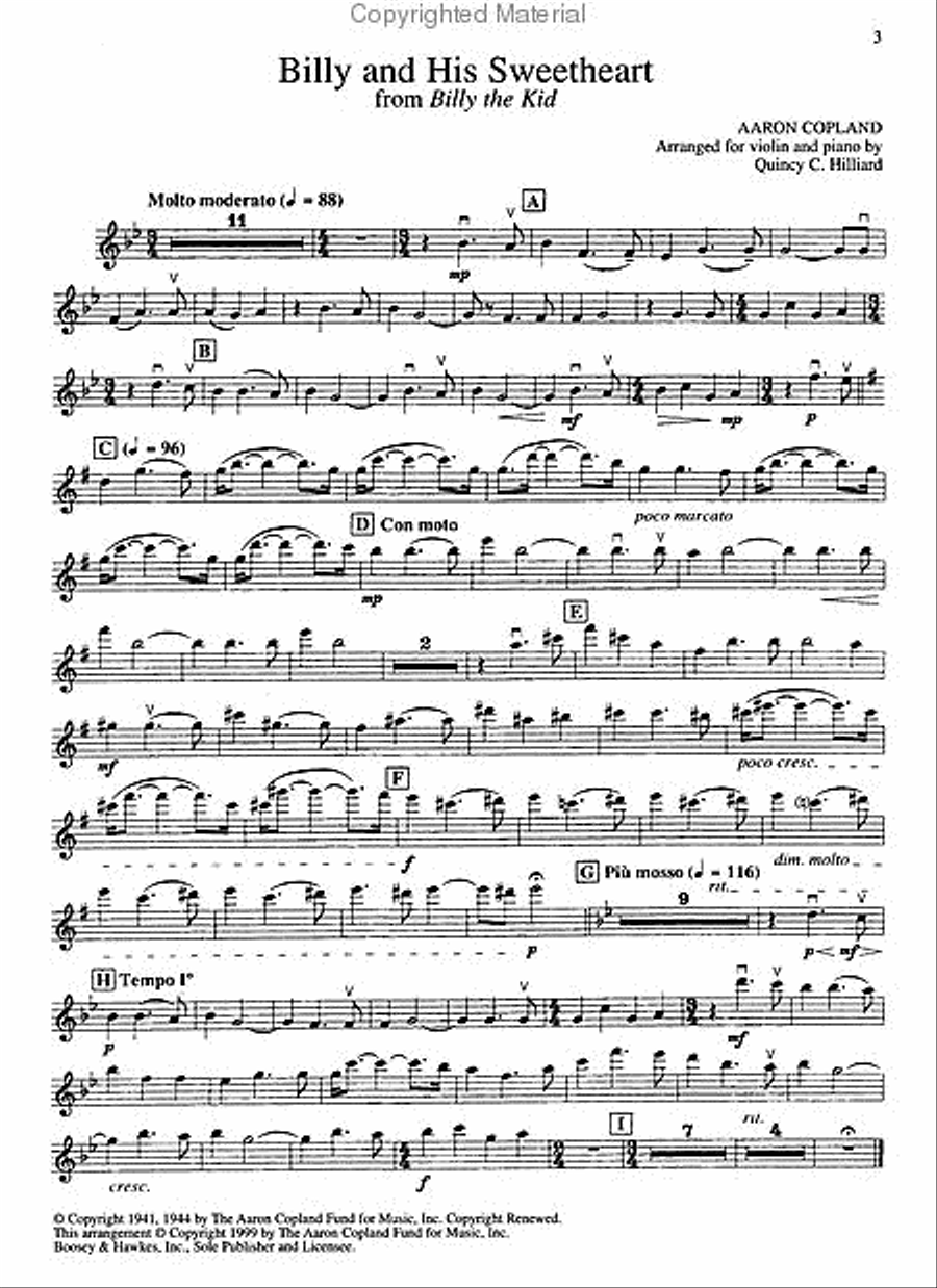 The Copland Violin Collection Violin Solo scores gallery preview page 4