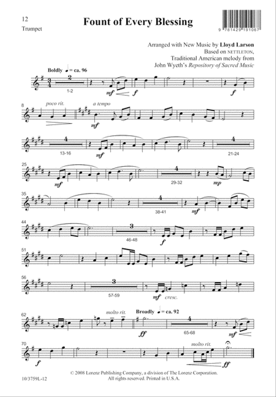 Fount of Every Blessing 2-Part scores gallery preview page 12
