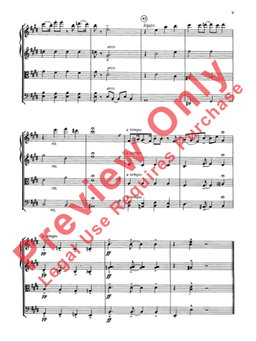Jazz Classics String Quartet scores gallery preview page 10