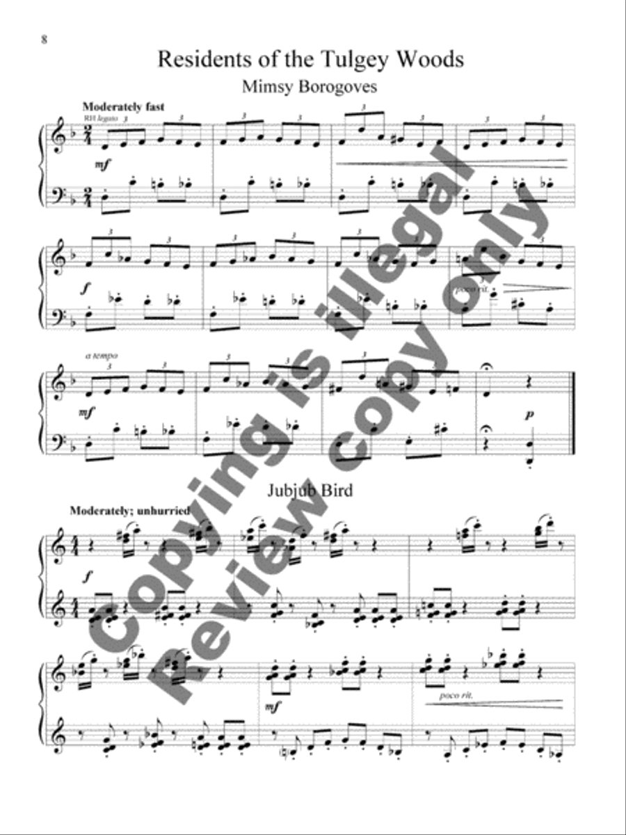 Jabberwocky! Piano Solo scores gallery preview page 15