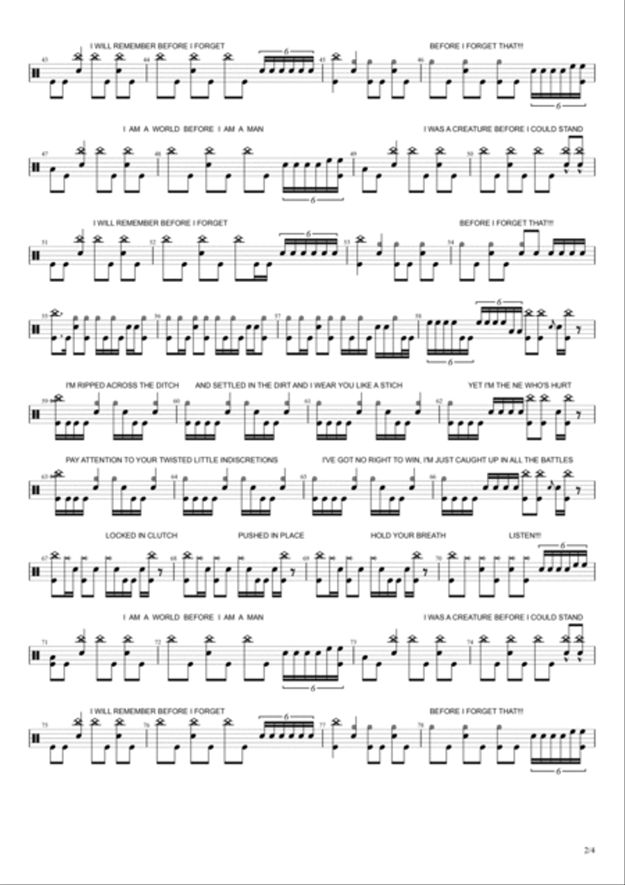 Before I Forget Drum Set scores gallery preview page 2