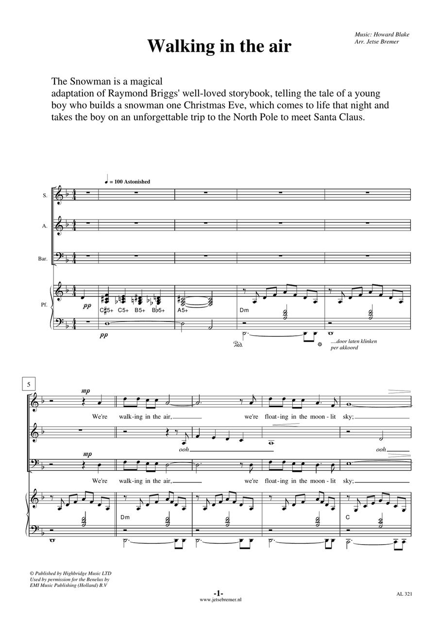 Walking In The Air 3-Part scores gallery preview page 1