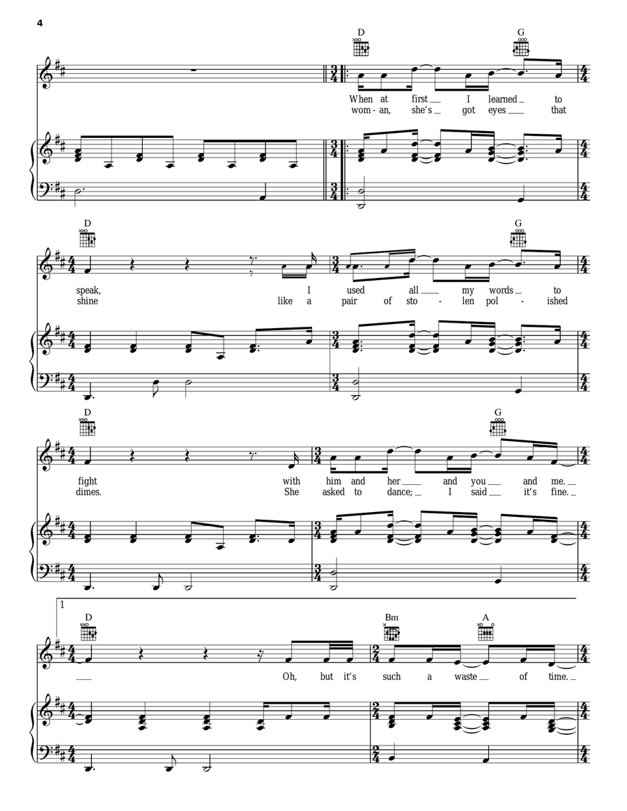 I And Love And You Acoustic Guitar scores gallery preview page 4
