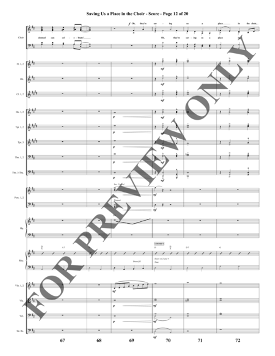 Southern Gospel Songs, Volume 2 - Orchestration Choir scores gallery preview page 13