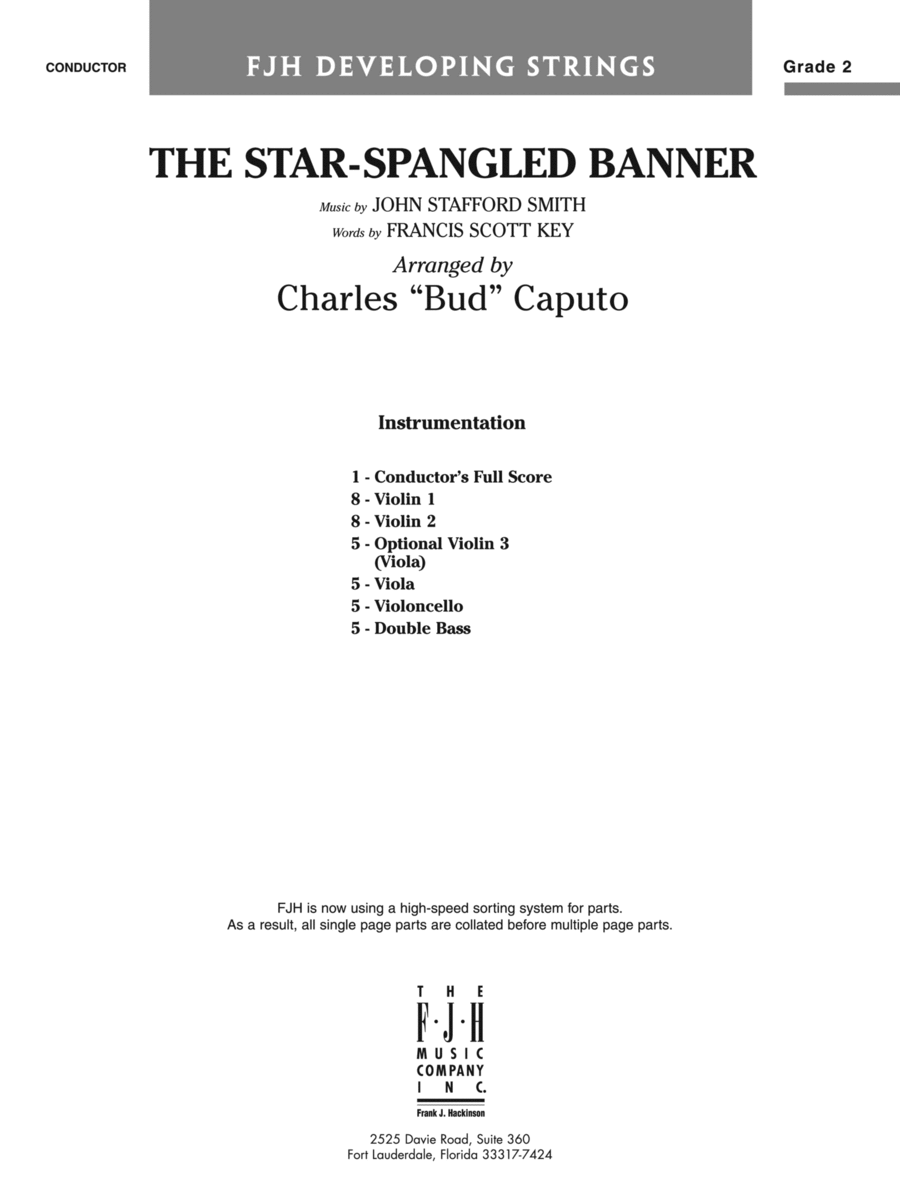 The Star-Spangled Banner: Score String Orchestra scores gallery preview page 1