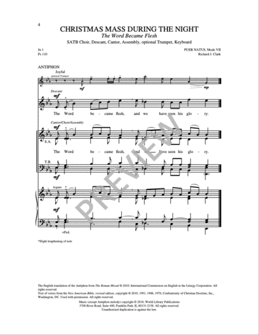Communion Antiphons for Christmas 4-Part scores gallery preview page 18