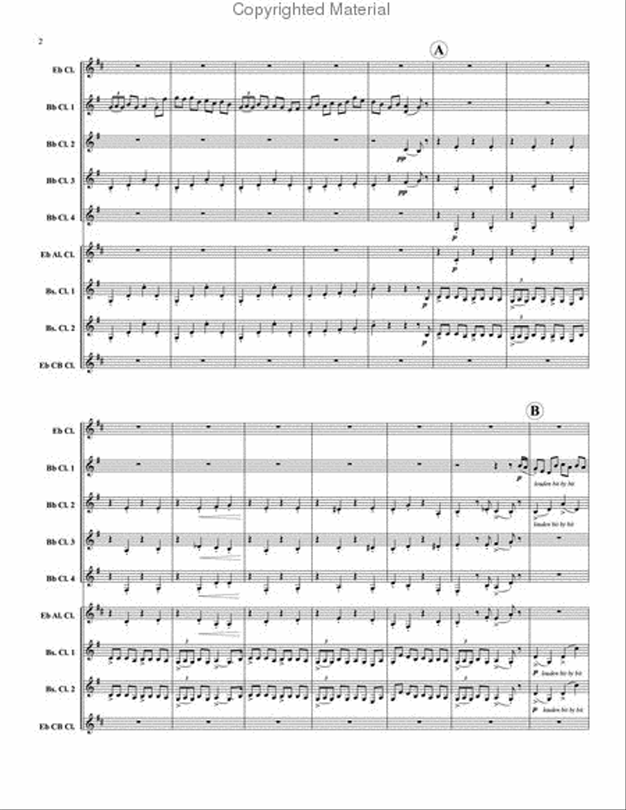 Molly on the Shore Clarinet Choir scores gallery preview page 3