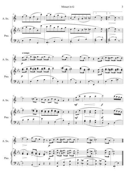 Minuet in G major in Eb image number null