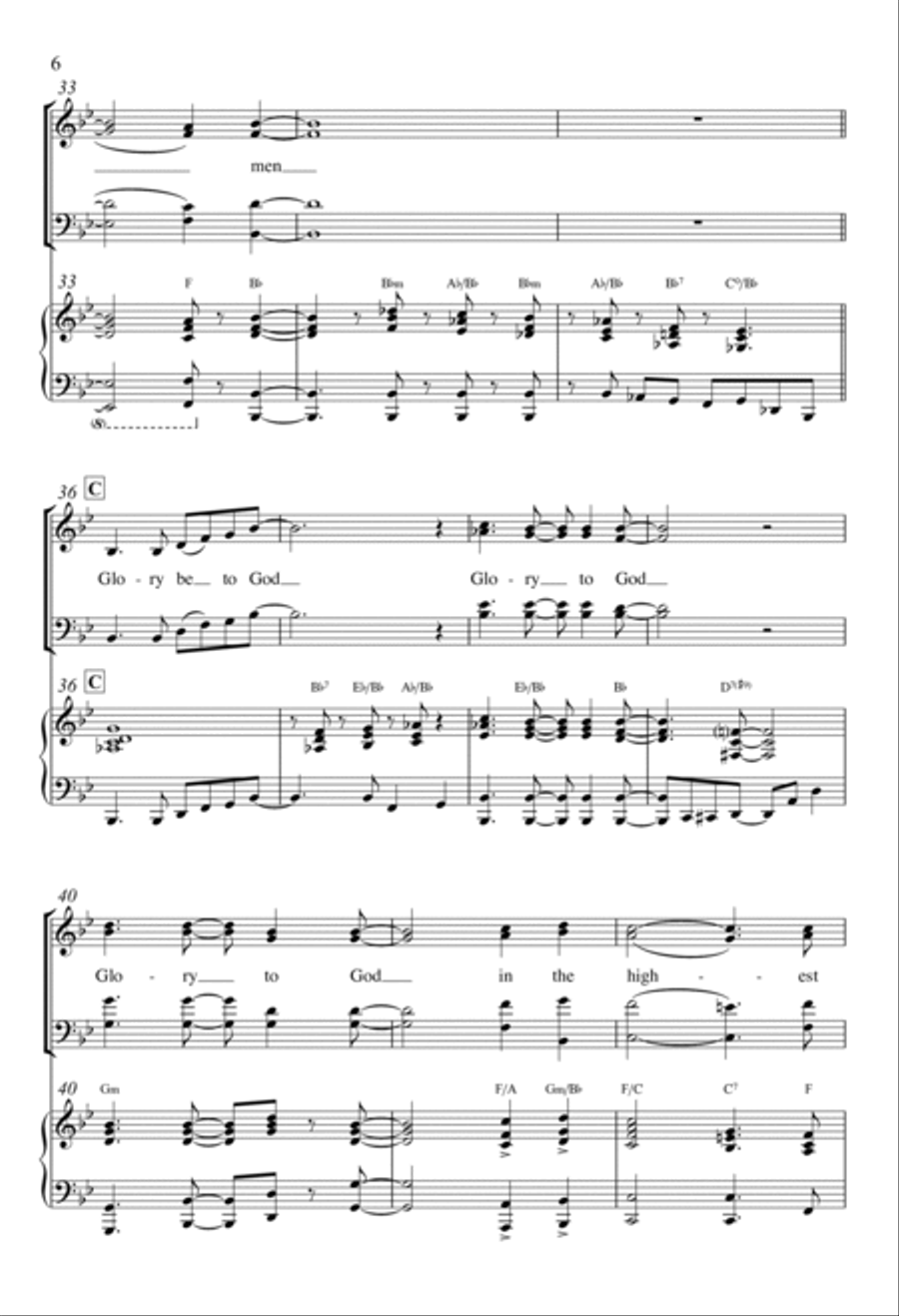 Glory to God in the Highest 4-Part scores gallery preview page 5
