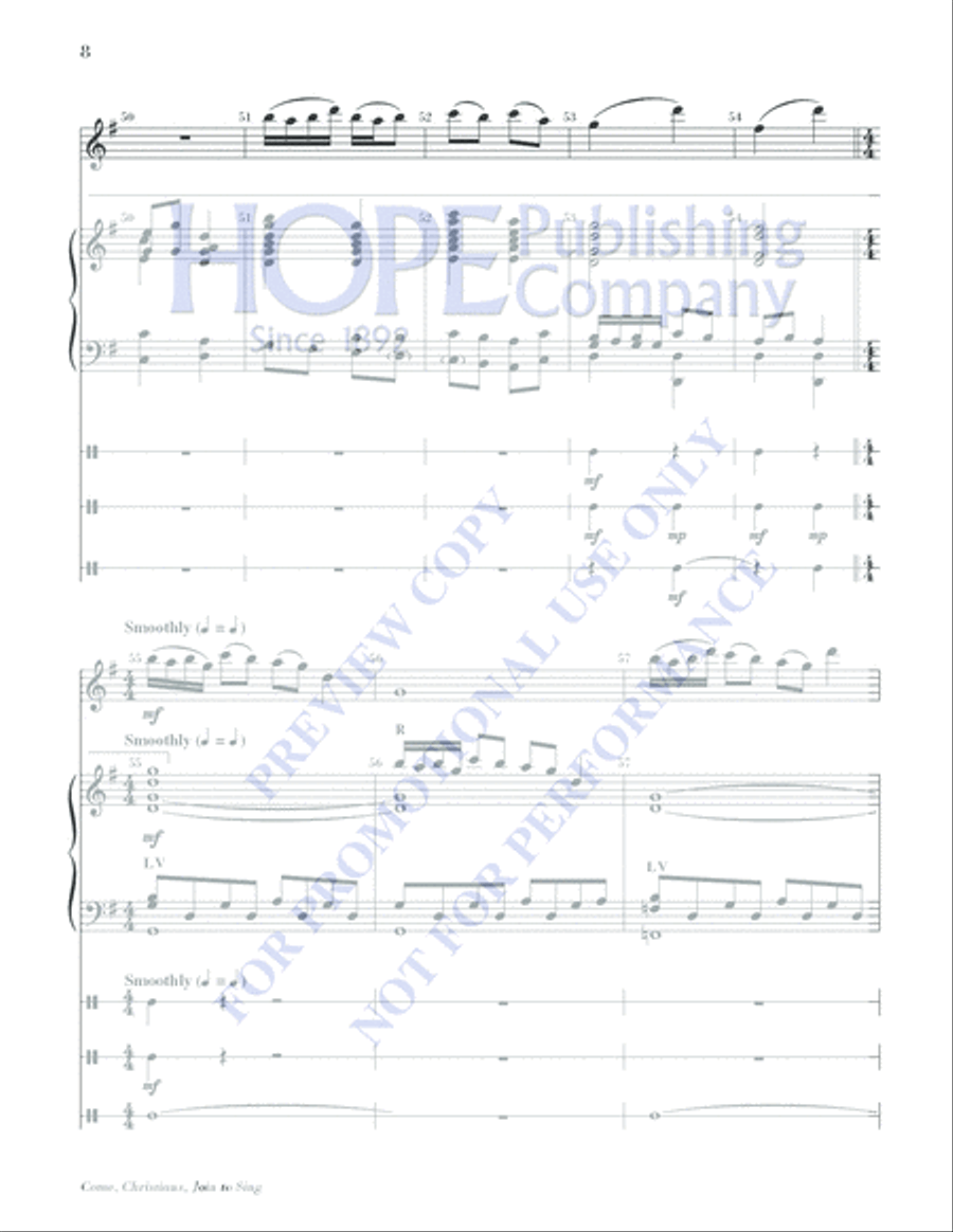 Come, Christians, Join to Sing Piano scores gallery preview page 8