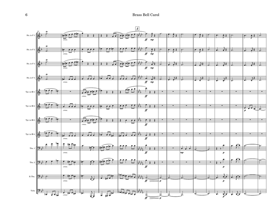 Brass Bell Carol Brass Ensemble scores gallery preview page 6