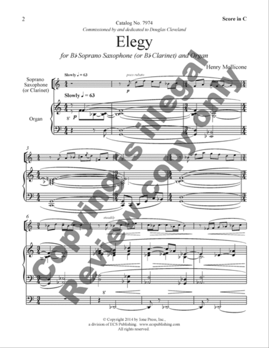 Elegy Elegy B-Flat Clarinet scores gallery preview page 8