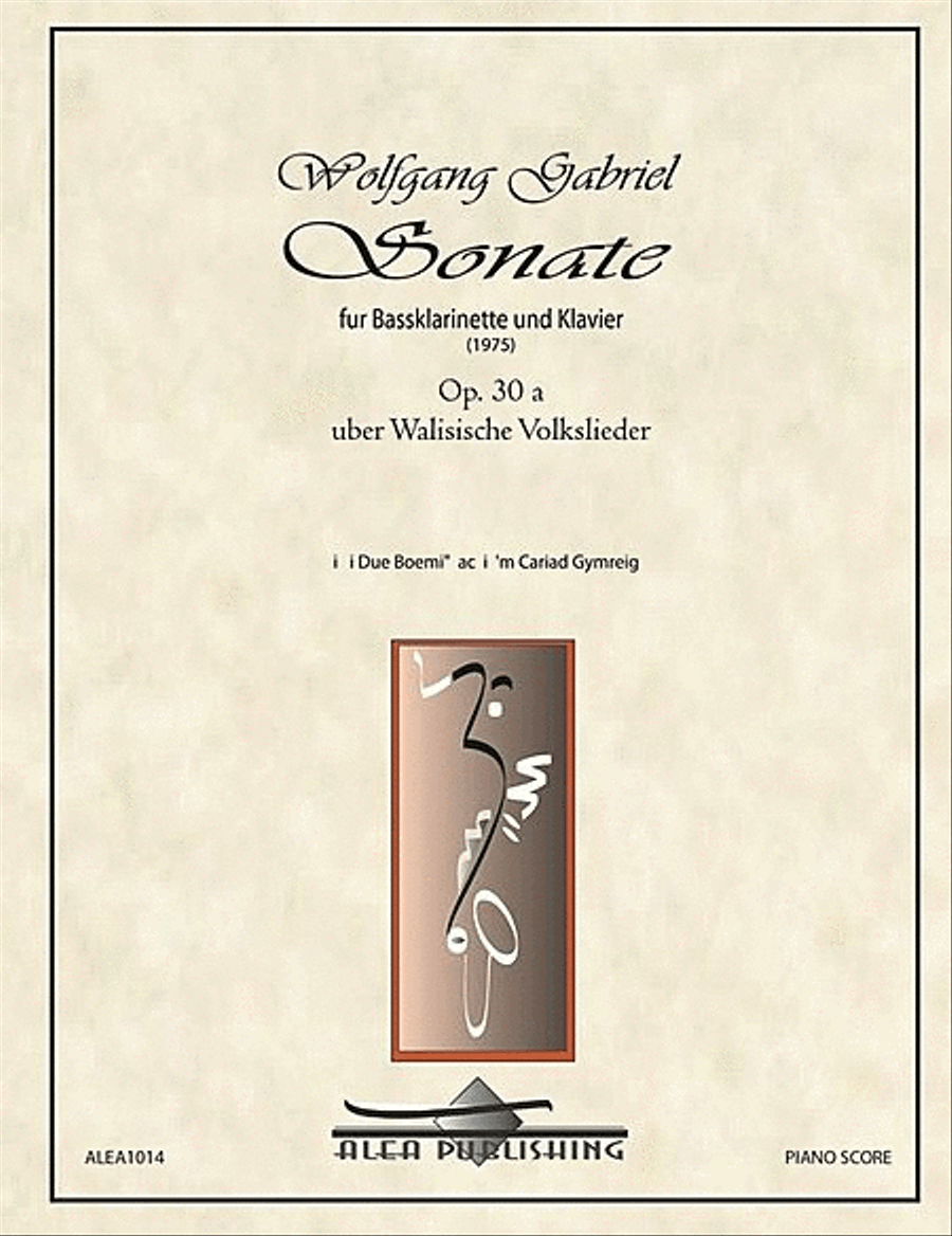 Sonata Op. 30 Bass Clarinet scores gallery preview page 1