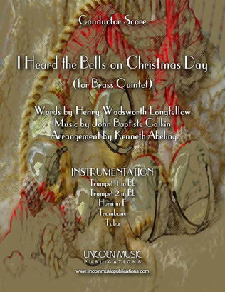 Book cover for I Heard the Bells on Christmas Day (for Brass Quintet)