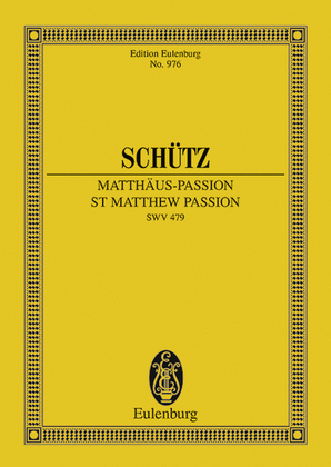 Book cover for St. Matthew Passion, SWV 479