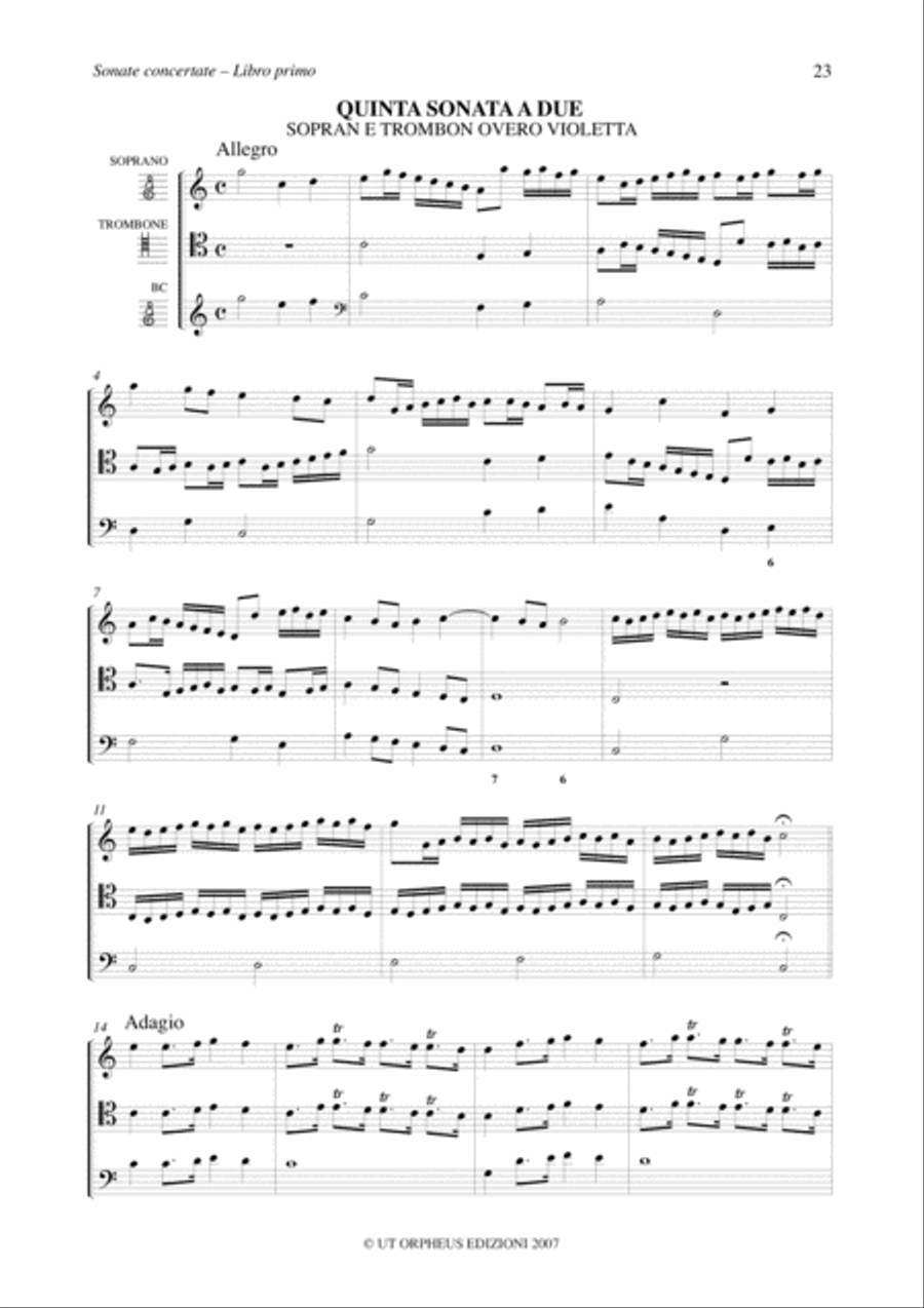 Instrumental Works - Vol. 1: Sonate concertate in stil moderno for two and three-parts and Continuo (Venezia, 1629) 3-Part scores gallery preview page 7