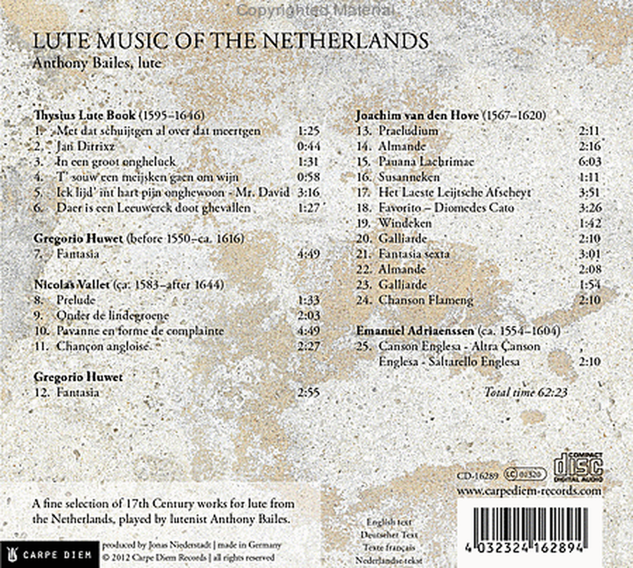 Lute Music of the Netherlands