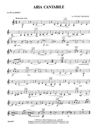 Aria Cantabile: 3rd B-flat Clarinet