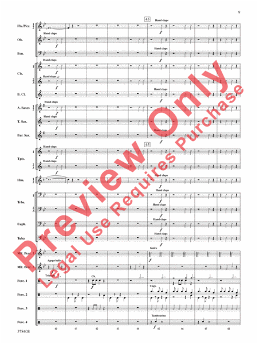 African Dreams African Dreams Concert Band scores gallery preview page 10