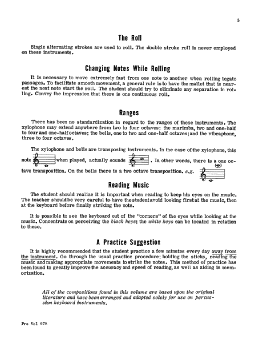 Percussion Keyboard Technic