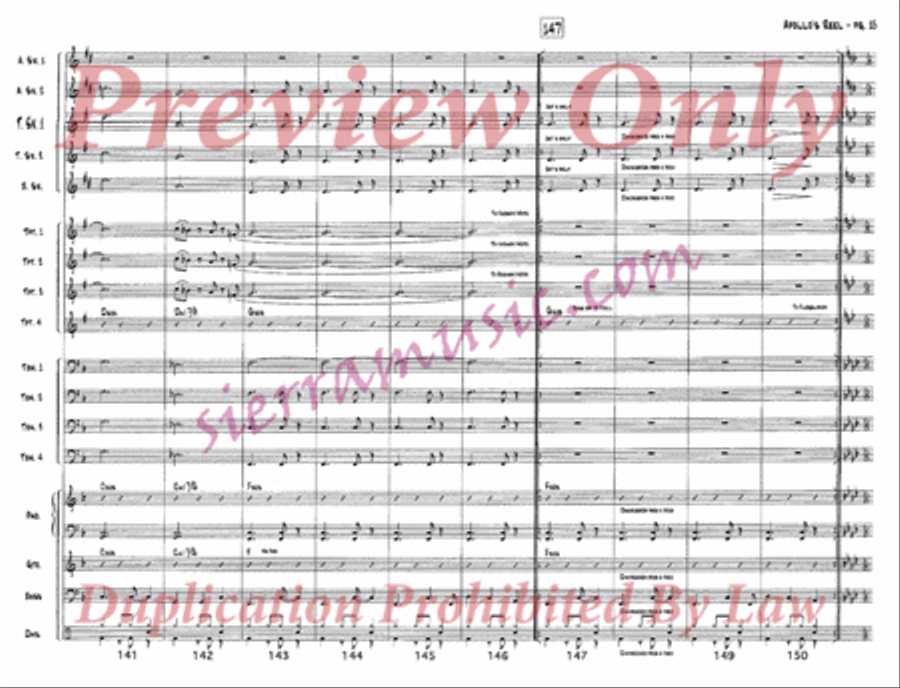 Apollo's Reel Jazz Ensemble scores gallery preview page 16