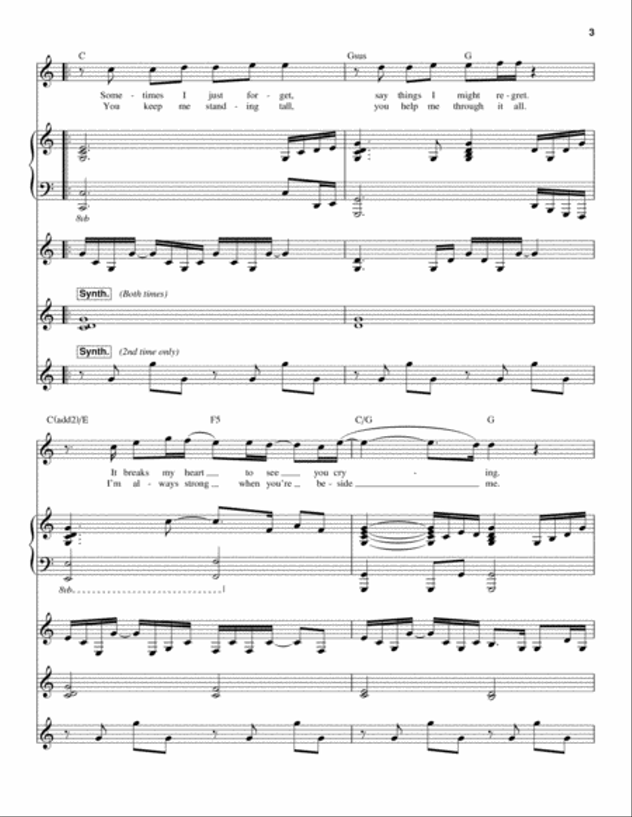 Glory Of Love Piano scores gallery preview page 3